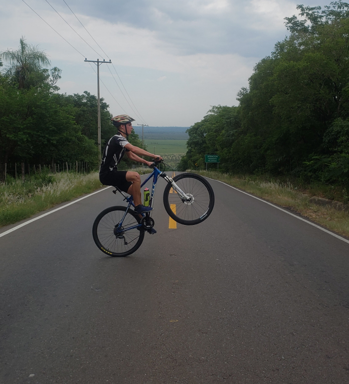 boy on a bike: illustrating word exhilarated